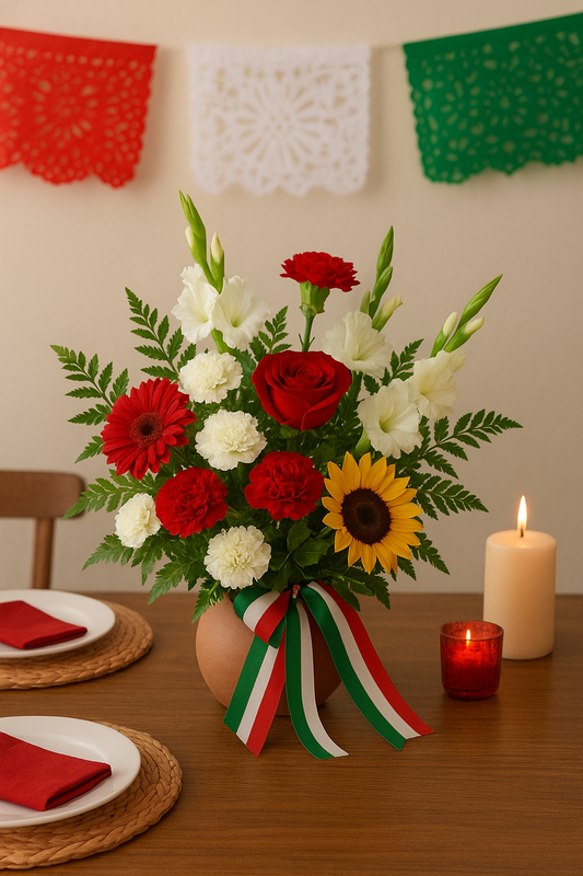 Centros de mesa florales para tus fiestas patrias